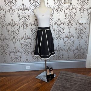 Odille Black & White Contrast Skirt + Ribbed Tank Set